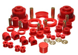 Pontiac GTO Bushing Kit - Front + Rear - Energy Suspension - Hyper-Flex System - Red - 2004